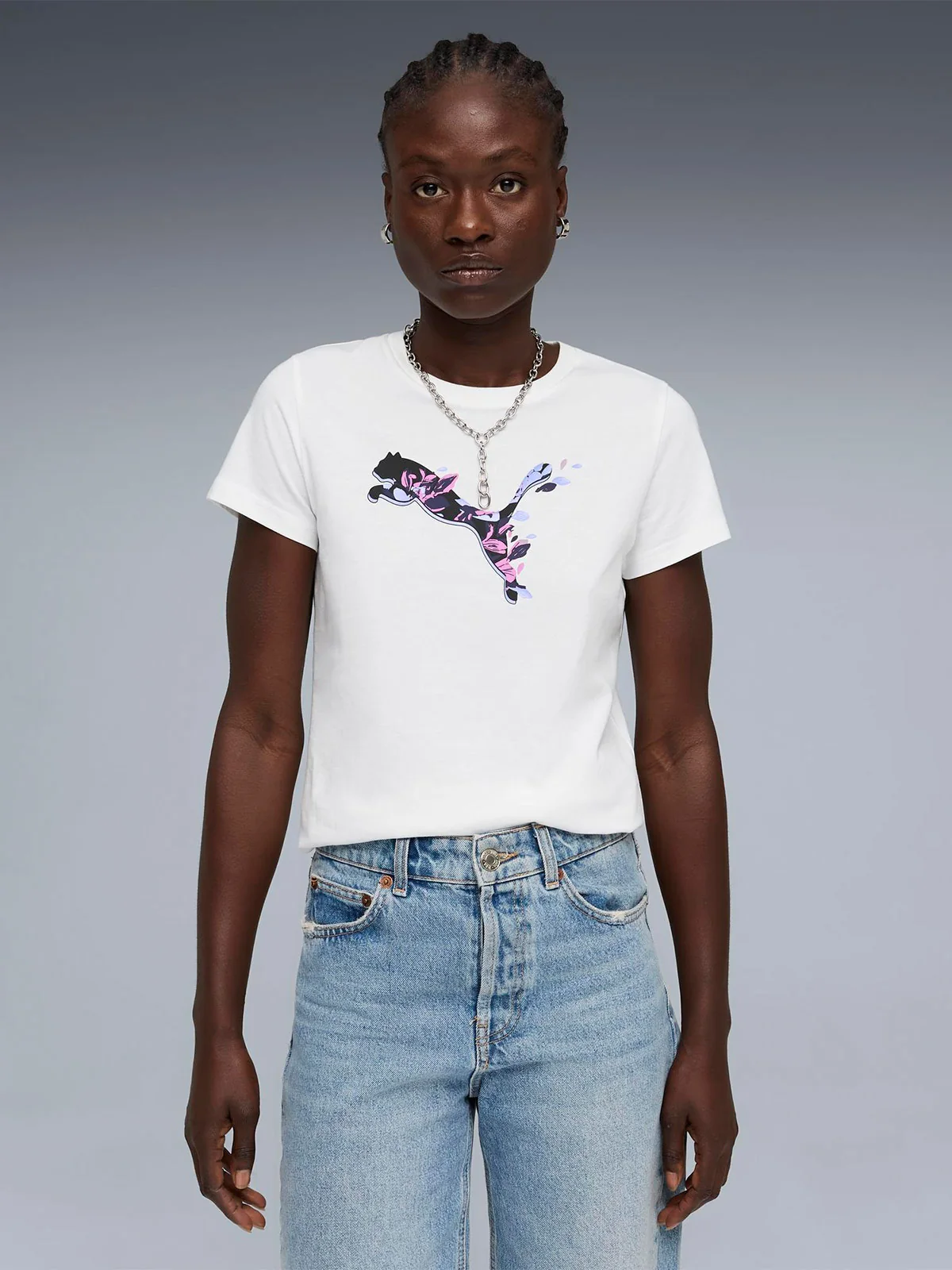 PUMA POLERA MUJER PUMA ALGODÓN CAT GRAPHICS MANGA CORTA