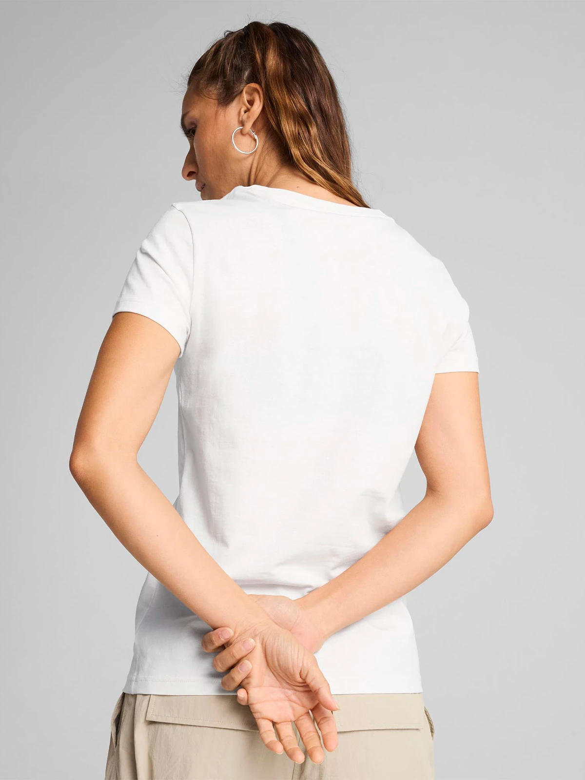 POLERA MUJER PUMA ALGODÓN METALLIC LOGO MANGA CORTA  - 2