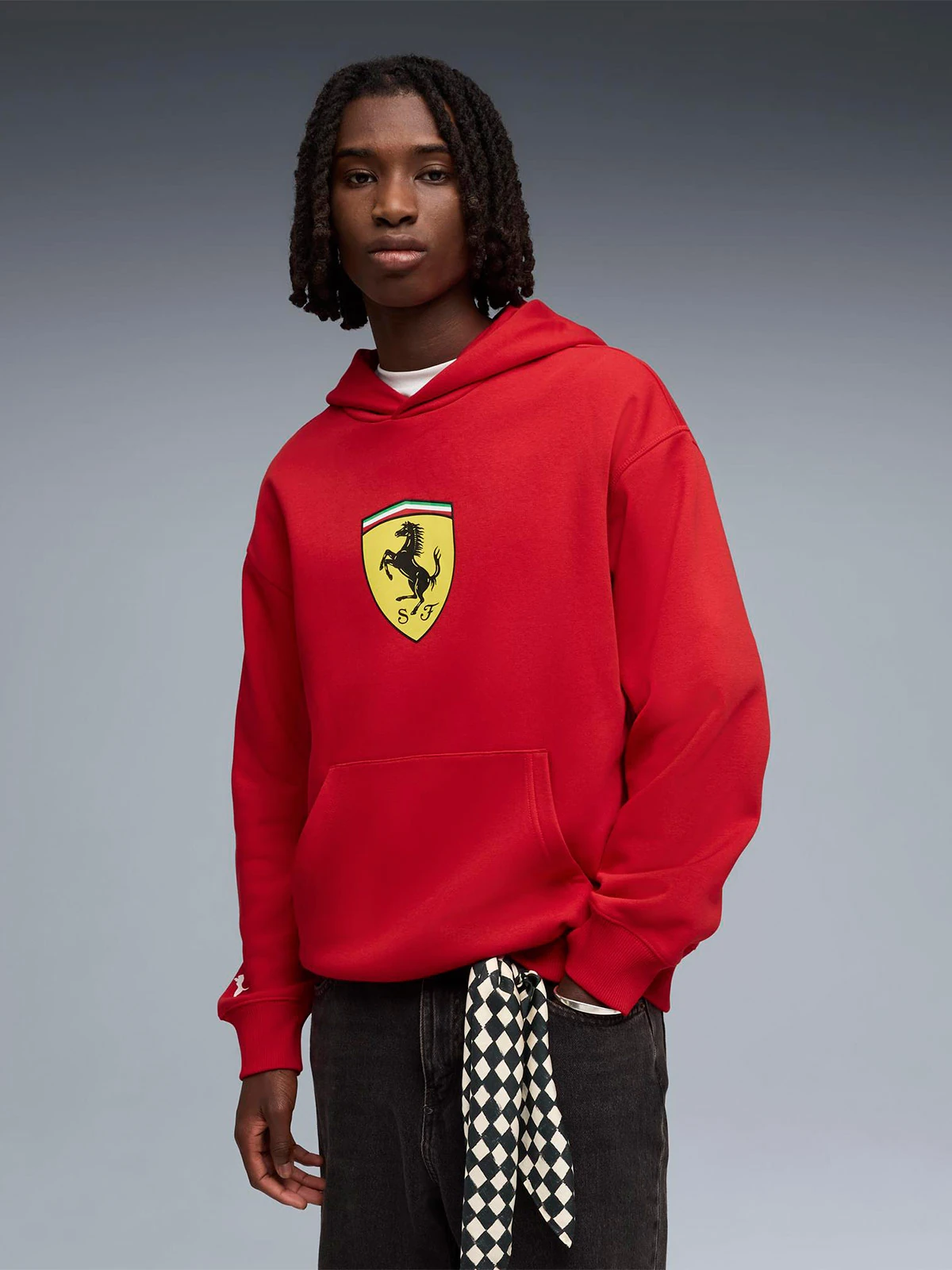POLERON HOMBRE PUMA FERRARI CON CAPUCHA Y MANGA LARGA - 1