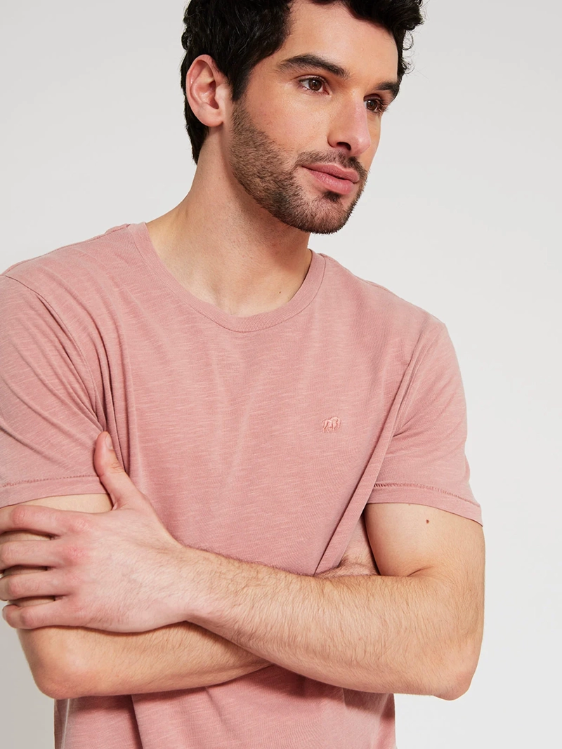 POLERA HOMBRE ROBERT LEWIS ALGODÓN CUELLO REDONDO MANGA CORTA - 3