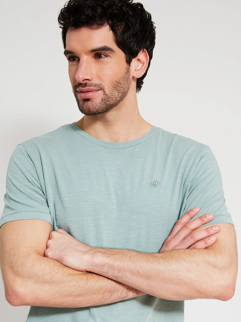 POLERA HOMBRE ROBERT LEWIS ALGODÓN CUELLO REDONDO MANGA CORTA - 3