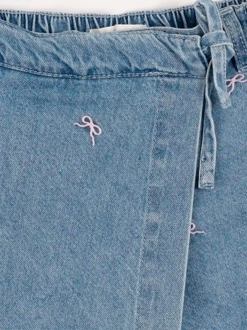 FALDA SHORT NIÑA HARVEST ALGODÓN BORDADA - 6