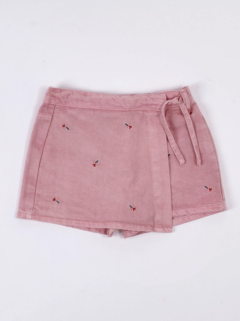 FALDA SHORT NIÑA HARVEST ALGODÓN BORDADA