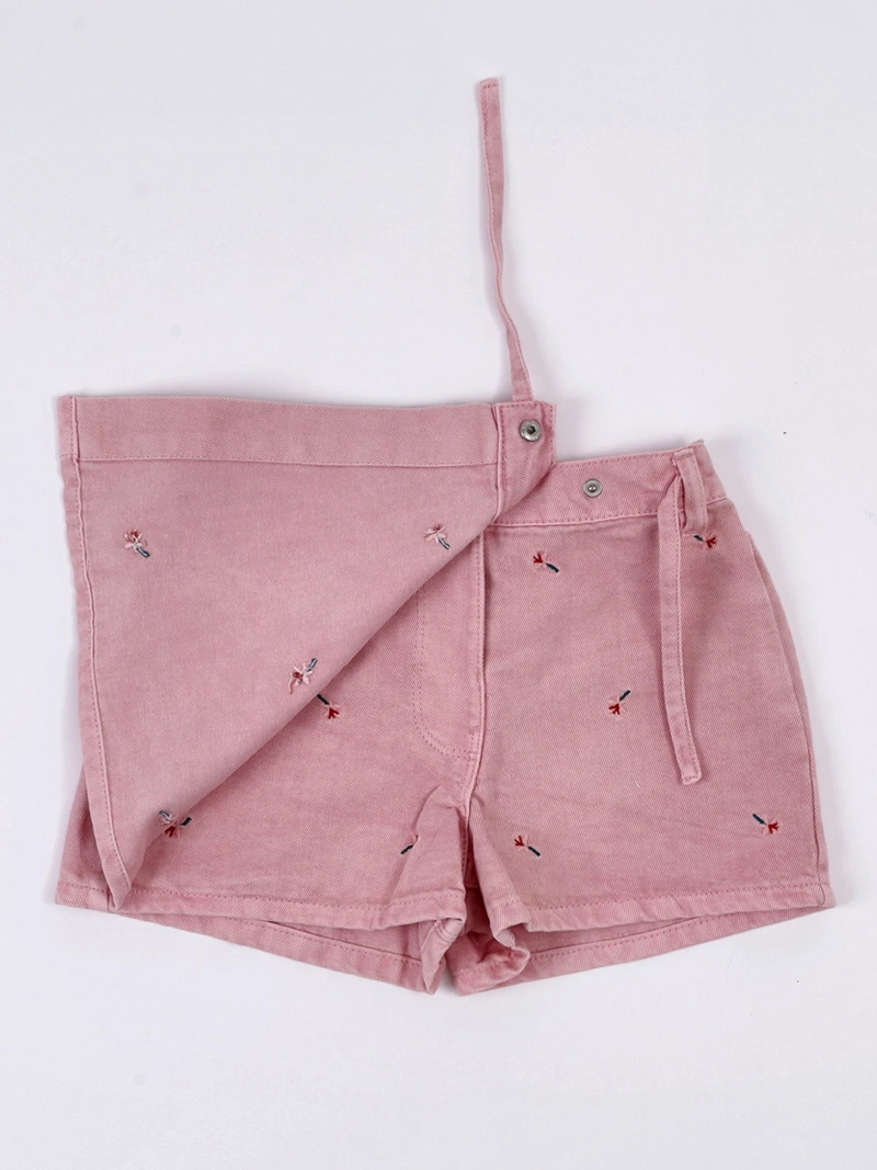 FALDA SHORT NIÑA HARVEST ALGODÓN BORDADA - 3