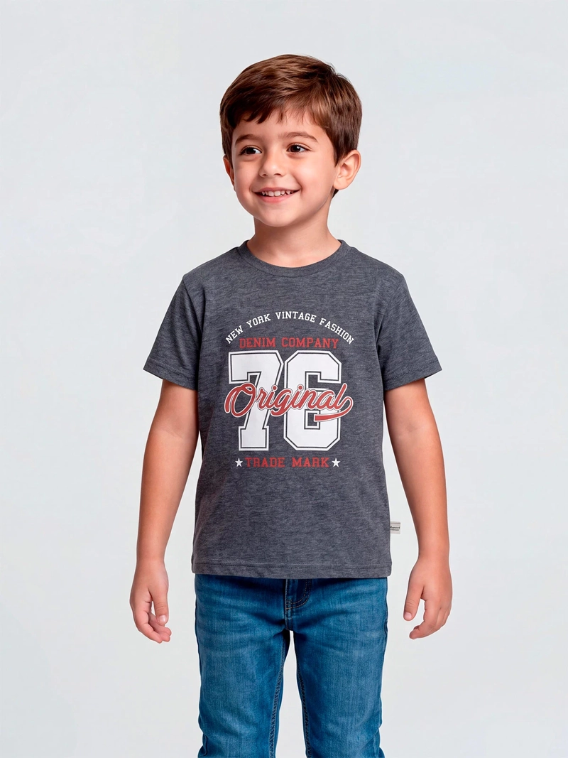 POLERA NIÑO HARVEST MANGA CORTA - 1