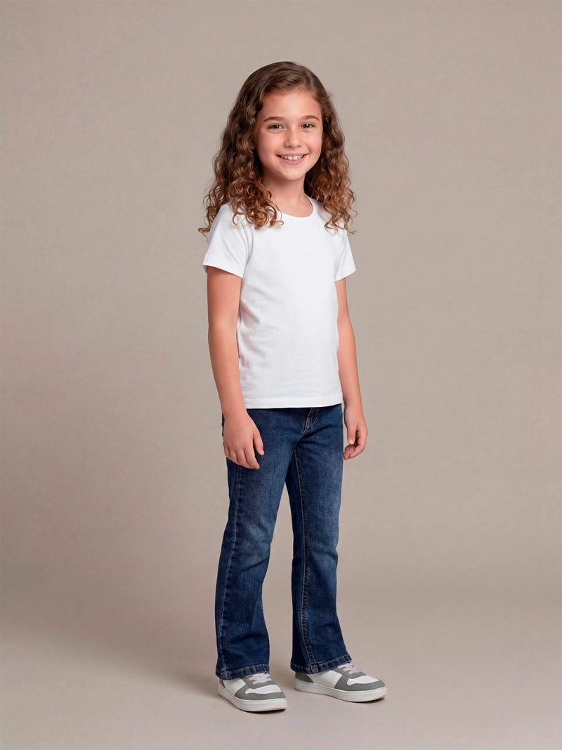 JEANS NIÑA HARVEST ALGODÓN FLARE - 1