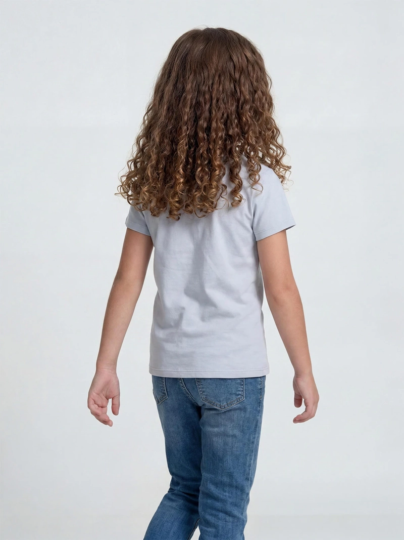 POLERA NIÑA HARVEST ALGODÓN MANGA CORTA LENTEJUELAS  - 2
