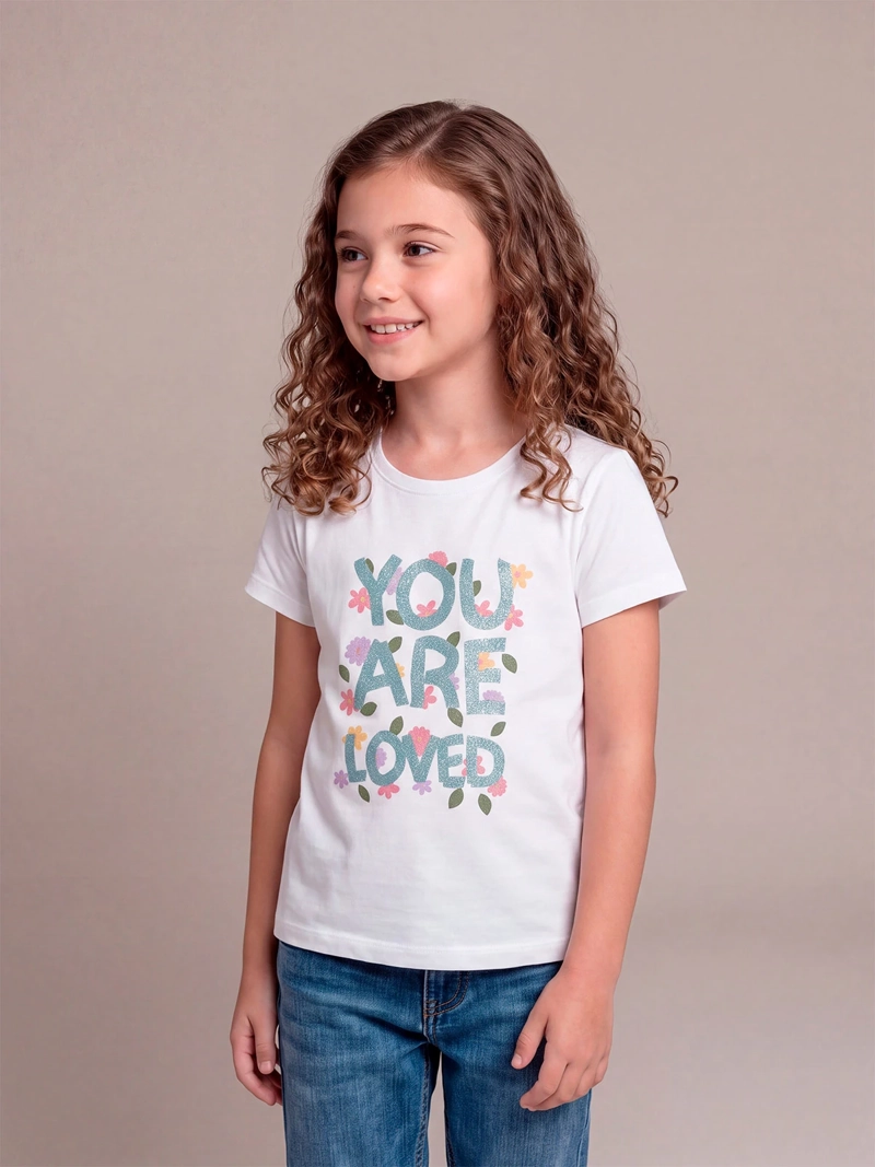 POLERA NIÑA HARVEST ALGODÓN MANGA CORTA PRINT