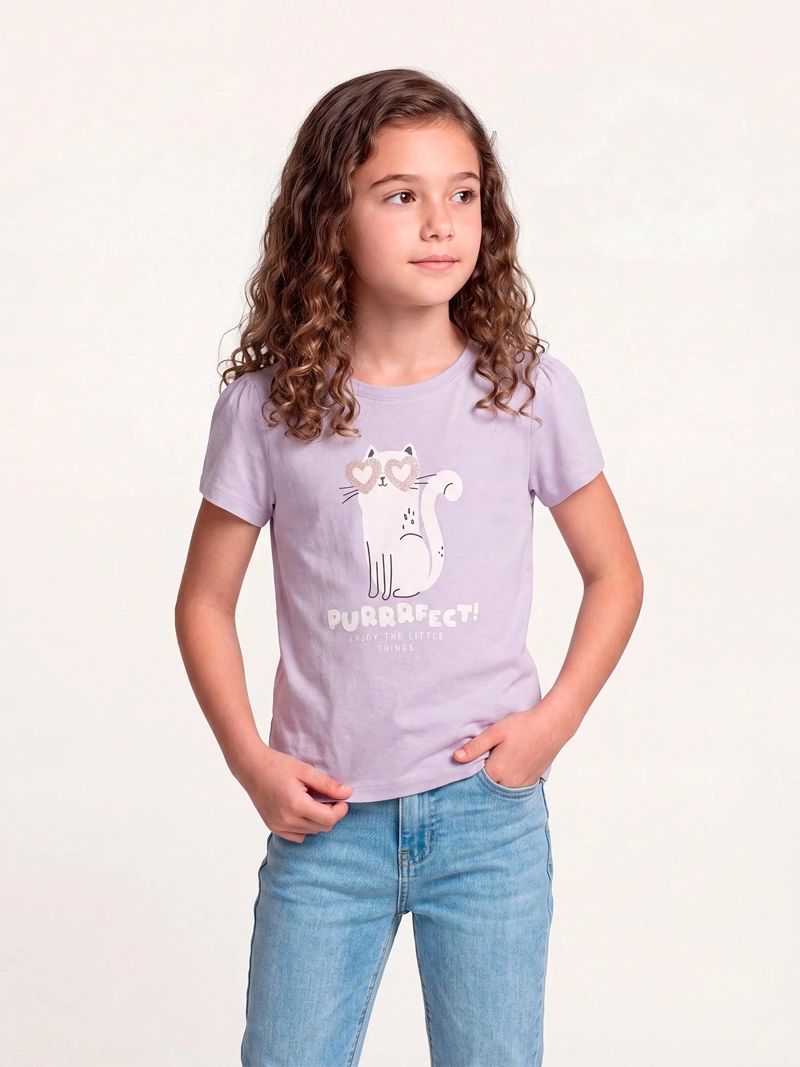 POLERA NIÑA HARVEST ALGODÓN MANGA CORTA PRINT
