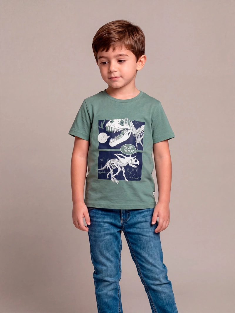 POLERA NIÑO HARVEST MANGA CORTA - 1