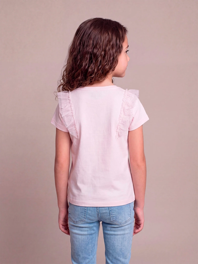 POLERA MANGA CORTA NIÑA HARVEST TULLE - 2