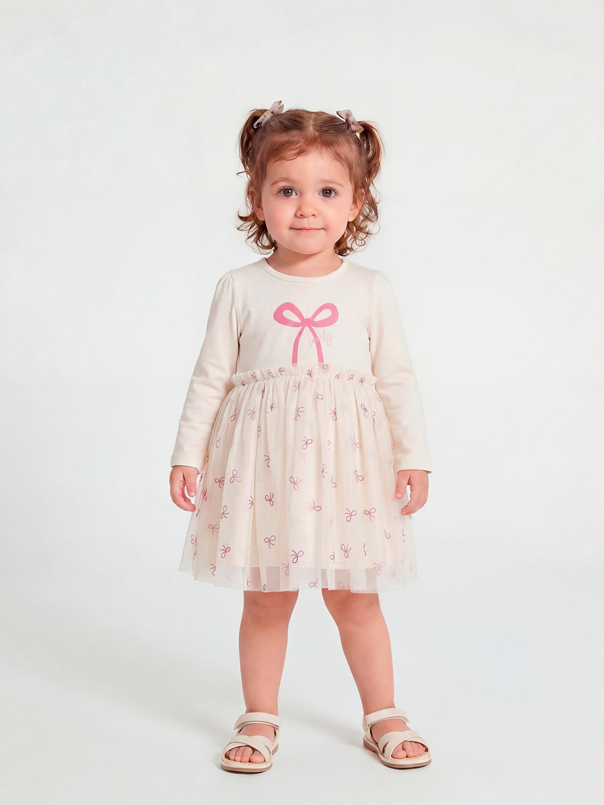 VESTIDO NIÑA BABY HARVEST ALGODÓN TUL BRILLO - 1