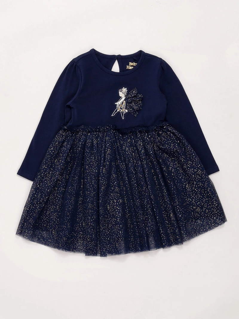 VESTIDO NIÑA BABY HARVEST ALGODÓN TUL BRILLO - 3
