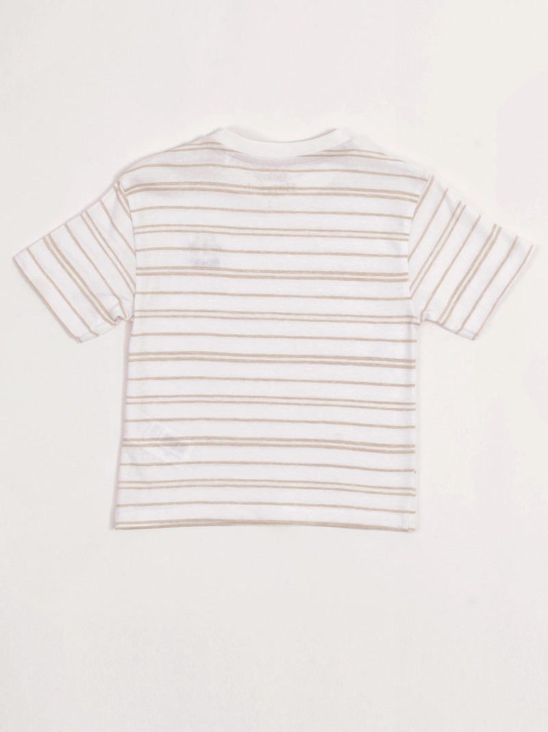 POLERA NIÑO BABY HARVEST ALGODÓN MANGA CORTA RAYAS - 4