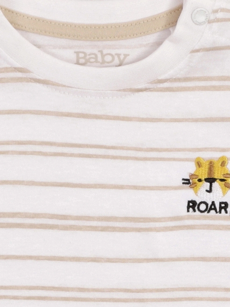 POLERA NIÑO BABY HARVEST ALGODÓN MANGA CORTA RAYAS - 5