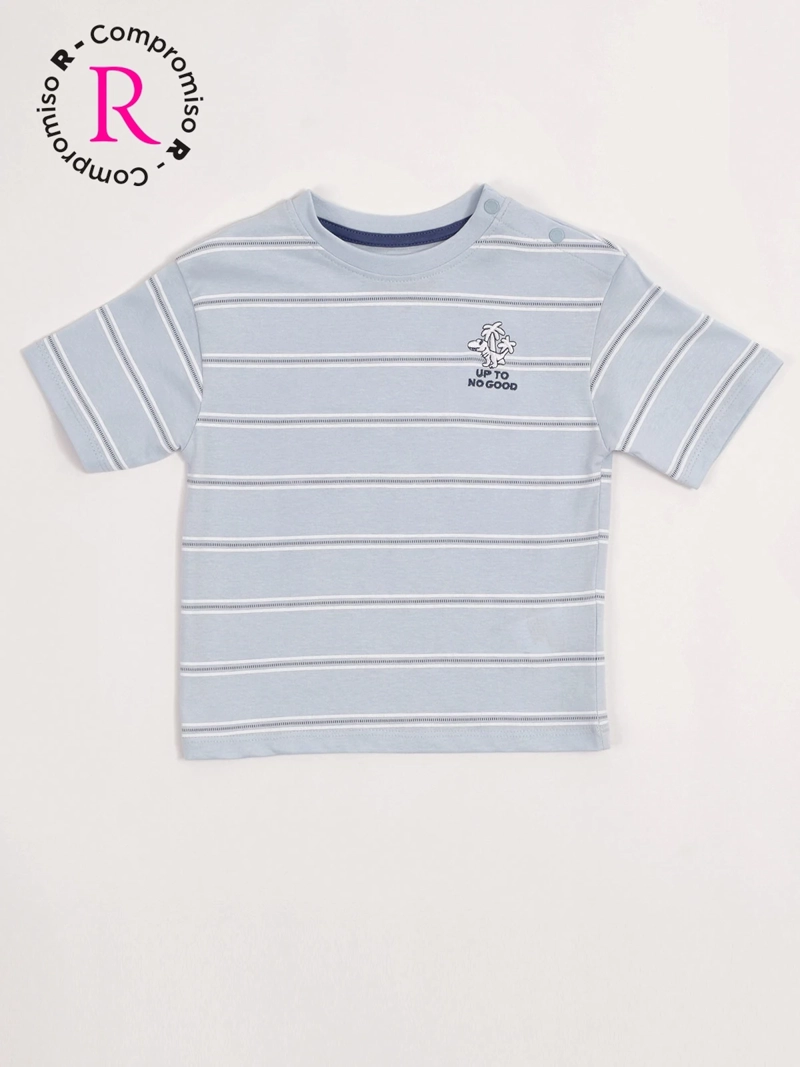 POLERA NIÑO BABY HARVEST ALGODÓN MANGA CORTA RAYAS - 3