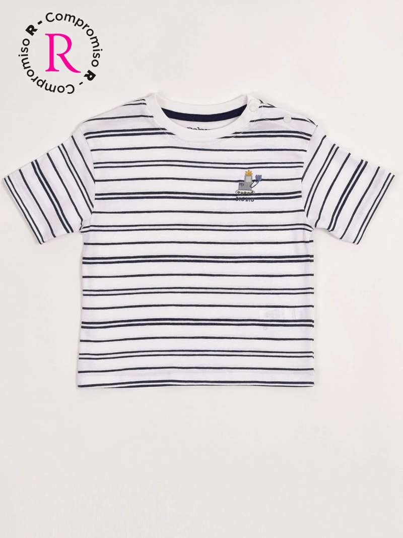 POLERA NIÑO BABY HARVEST ALGODÓN MANGA CORTA RAYAS - 3