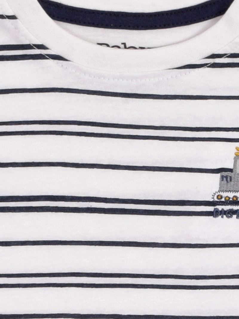 POLERA NIÑO BABY HARVEST ALGODÓN MANGA CORTA RAYAS - 5
