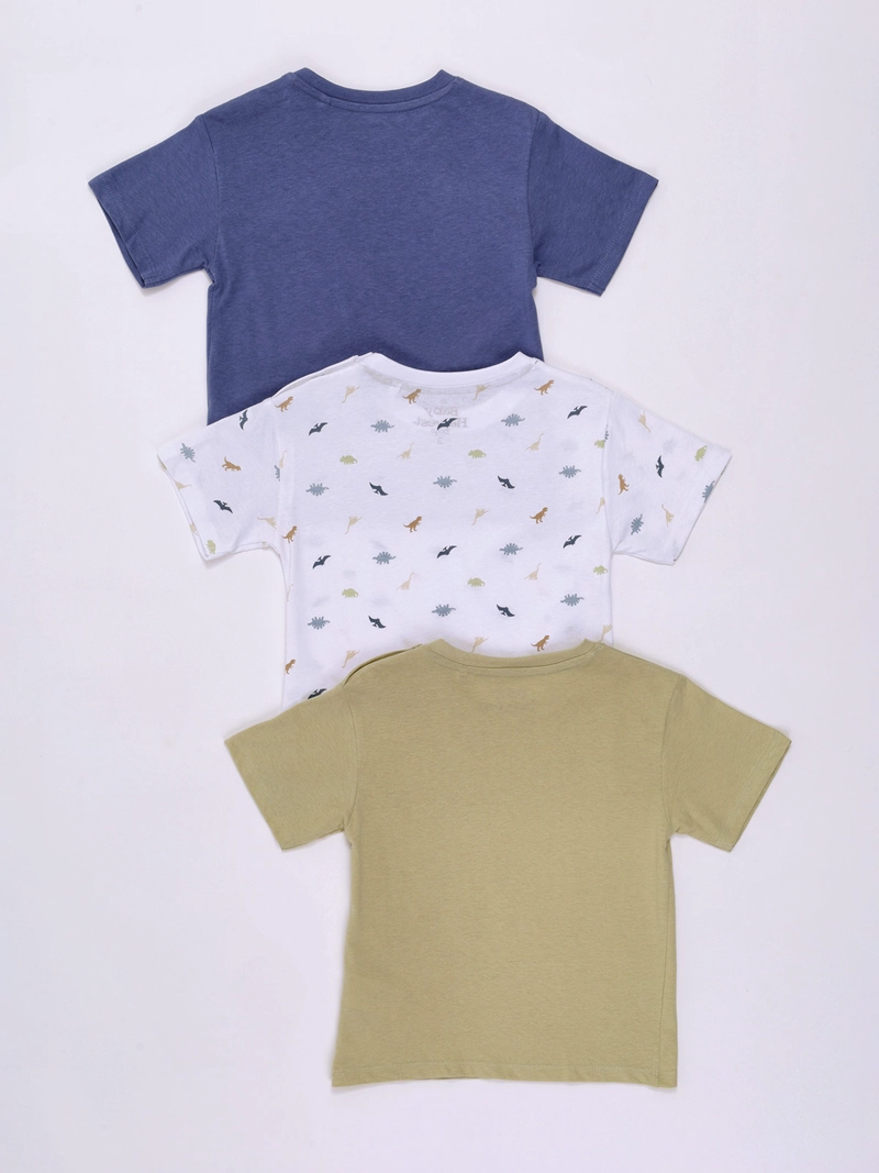 PACK X3 POLERAS BEBÉ NIÑO BABY HARVEST MANGA CORTA ALGODÓN - 2