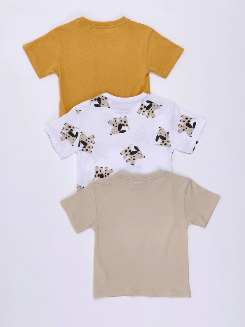 PACK X3 POLERAS BEBÉ NIÑO BABY HARVEST MANGA CORTA ALGODÓN - 2