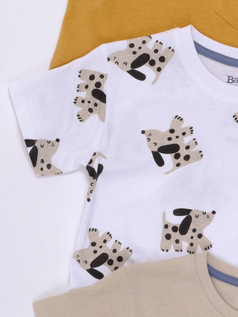 PACK X3 POLERAS BEBÉ NIÑO BABY HARVEST MANGA CORTA ALGODÓN - 3