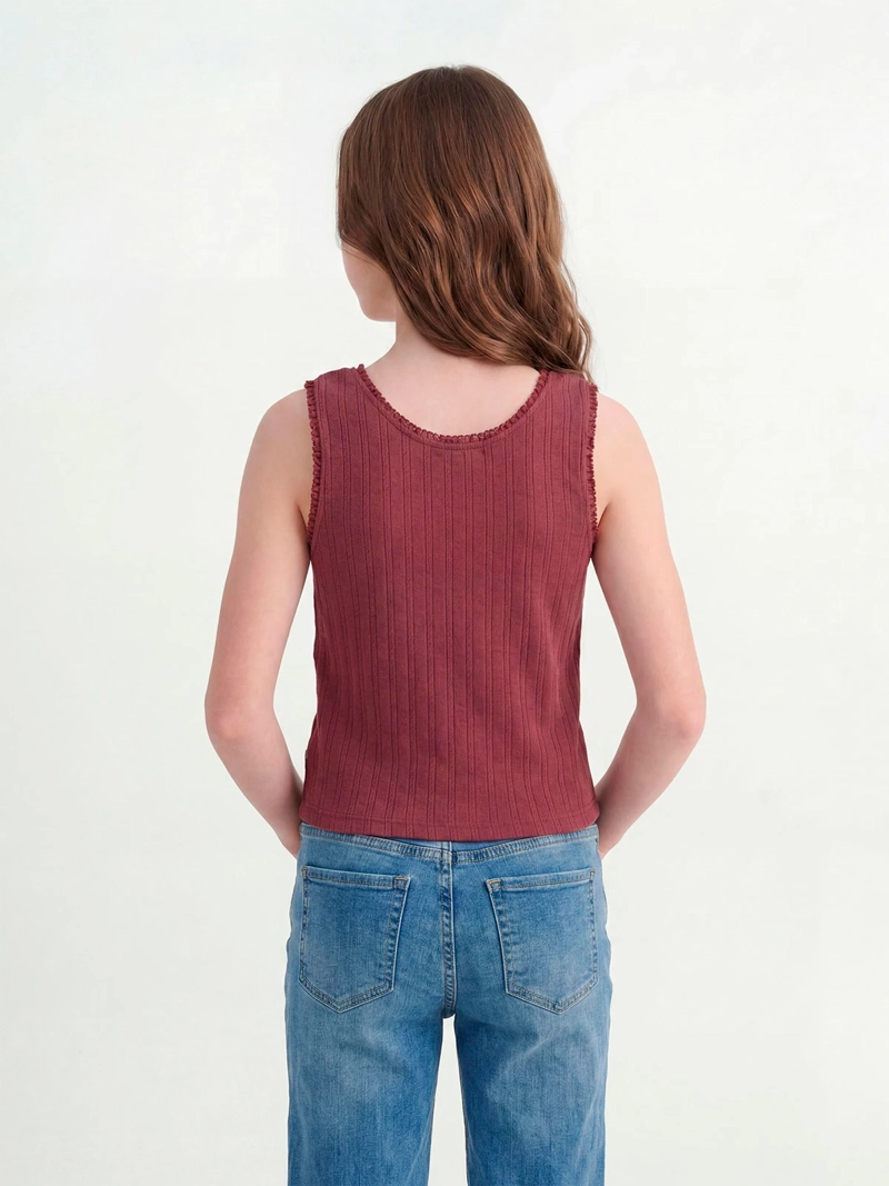 POLERA NIÑA INDEX TEEN ALGODÓN SIN MANGAS RIB - 2
