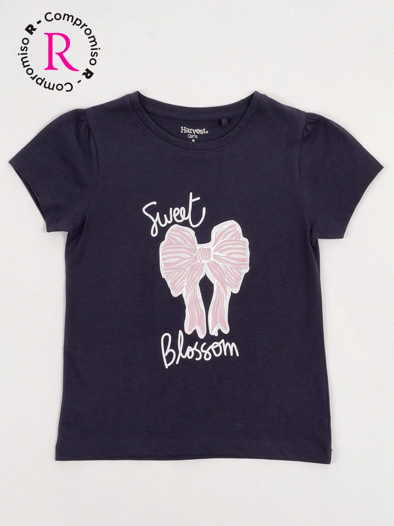 POLERA NIÑA HARVEST ALGODÓN MANGA CORTA PRINT - 3