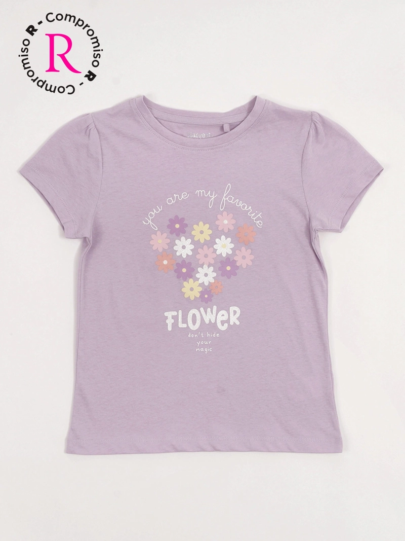 POLERA NIÑA HARVEST ALGODÓN MANGA CORTA PRINT - 3
