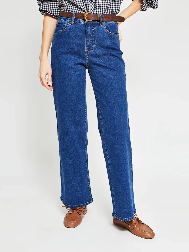 JEANS MUJER REGATTA ALGODÓN WIDE LEG - 2