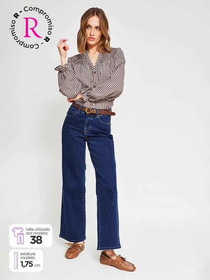 JEANS MUJER REGATTA ALGODÓN WIDE LEG - 1