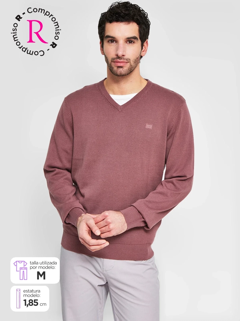SWEATER HOMBRE REGATTA ALGODÓN CUELLO EN V - 1