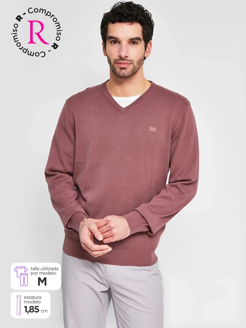 SWEATER HOMBRE REGATTA ALGODÓN CUELLO EN V - 1