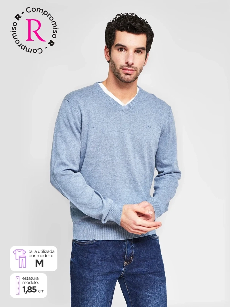 SWEATER HOMBRE REGATTA ALGODÓN CUELLO EN V - 1