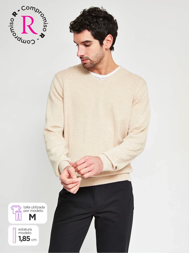 SWEATER HOMBRE REGATTA ALGODÓN CUELLO EN V - 1