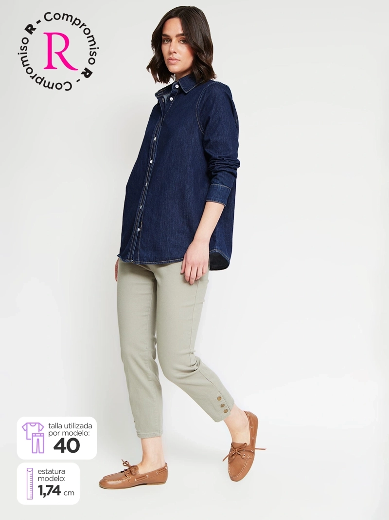 JEANS MUJER AZIZ ALGODÓN REGULAR - 1