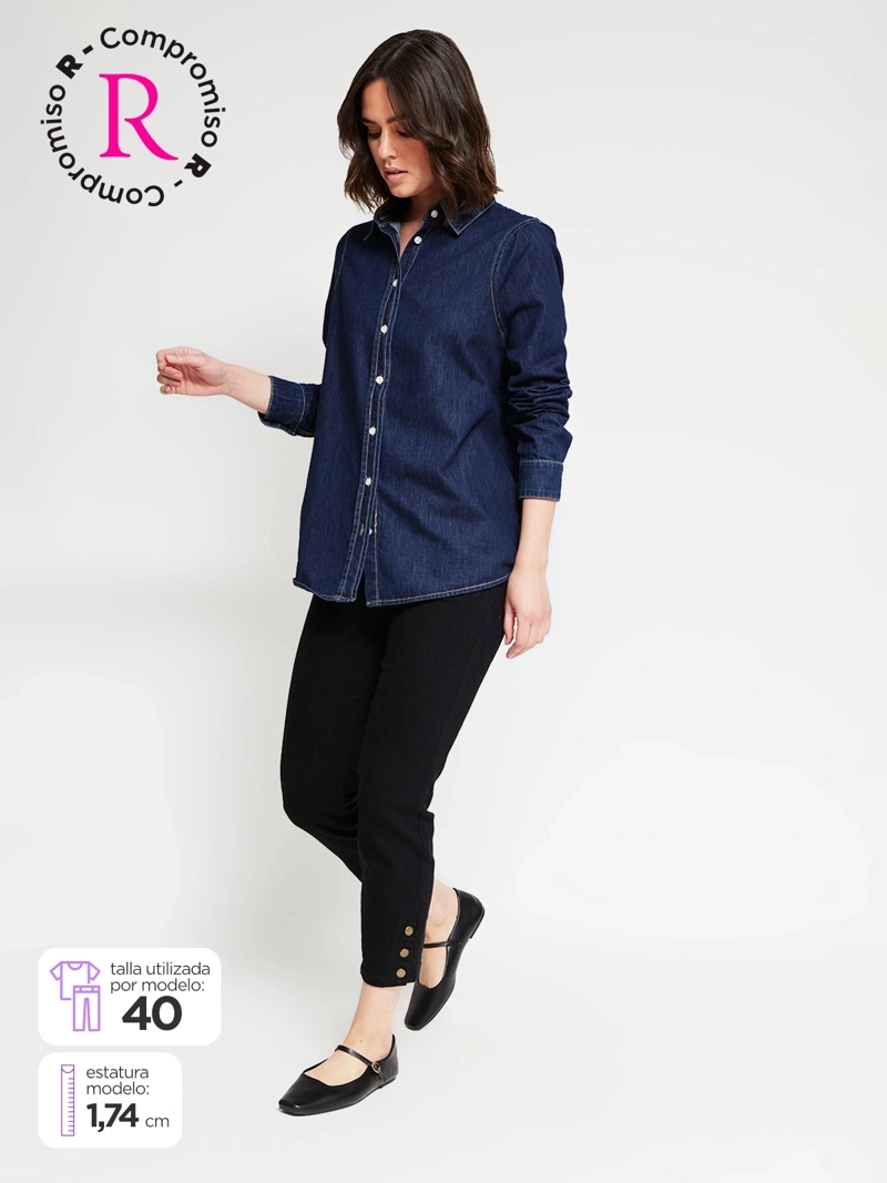 JEANS MUJER AZIZ ALGODÓN REGULAR - 1