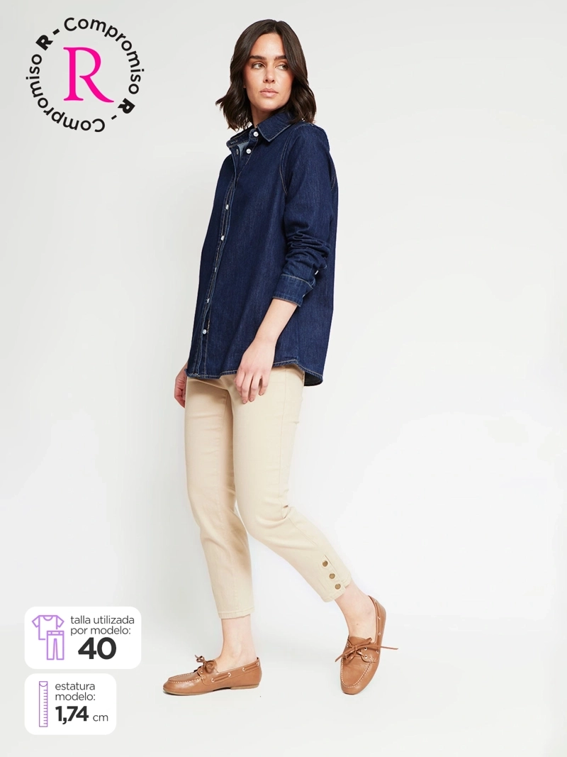 JEANS MUJER AZIZ ALGODÓN REGULAR - 1