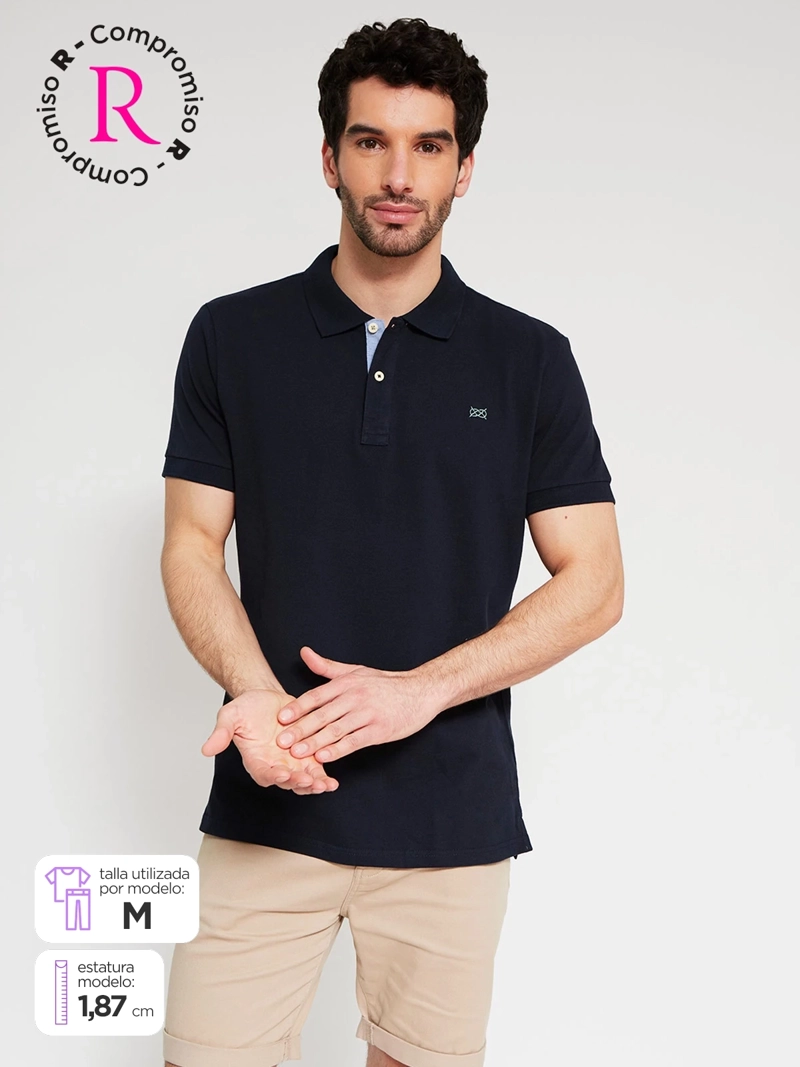 POLERA HOMBRE REGATTA ALGODÓN MANGA CORTA PIQUÉ BÁSICA