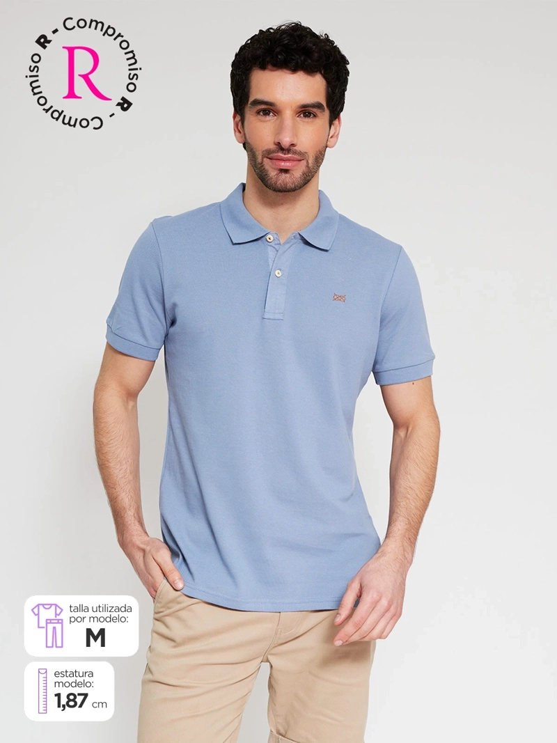POLERA HOMBRE REGATTA ALGODÓN MANGA CORTA PIQUÉ BÁSICA