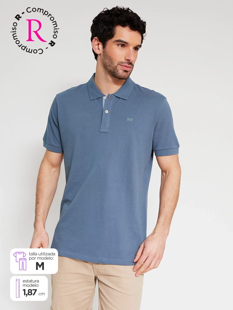 POLERA HOMBRE REGATTA ALGODÓN MANGA CORTA PIQUÉ BÁSICA - 1