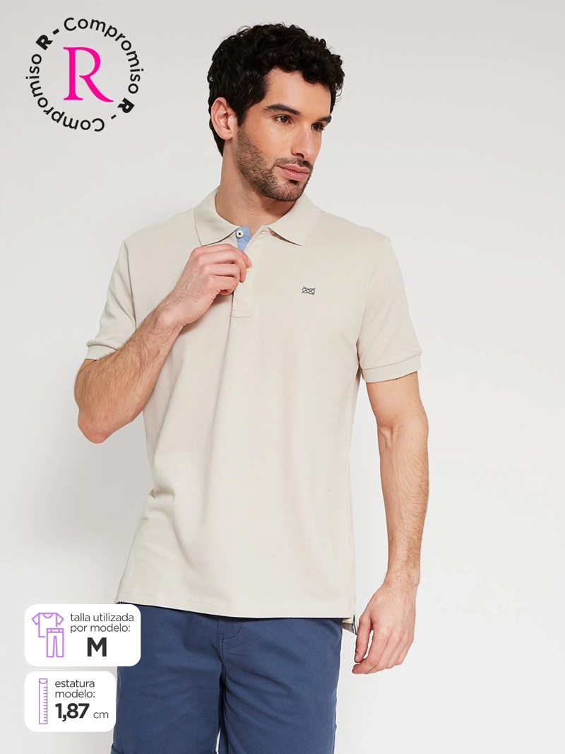 POLERA HOMBRE REGATTA ALGODÓN MANGA CORTA PIQUÉ BÁSICA