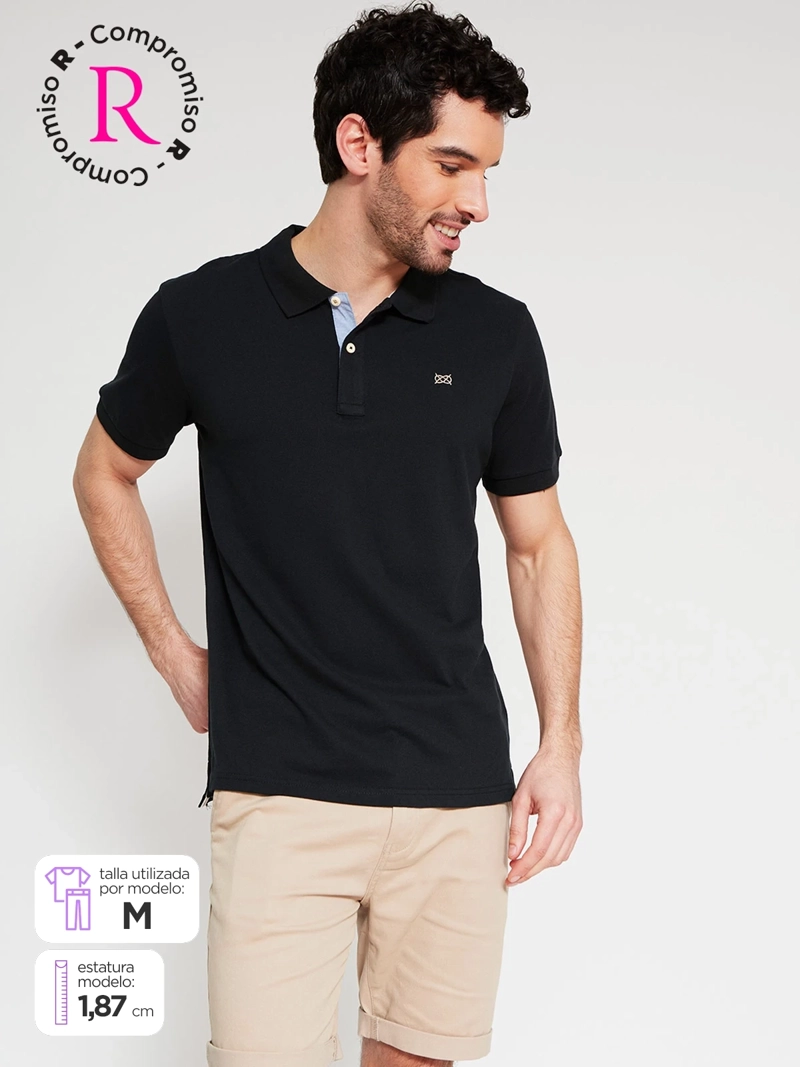 POLERA HOMBRE REGATTA ALGODÓN MANGA CORTA PIQUÉ BÁSICA