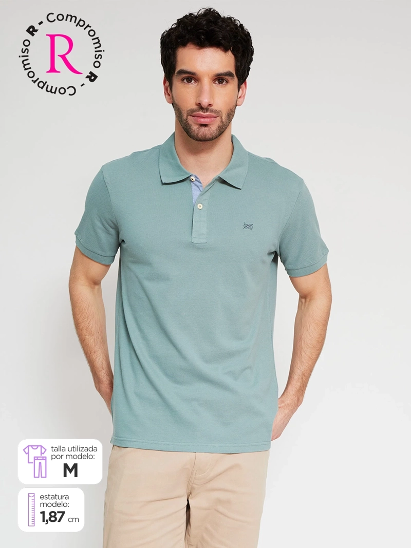 POLERA HOMBRE REGATTA ALGODÓN MANGA CORTA PIQUÉ BÁSICA - 1