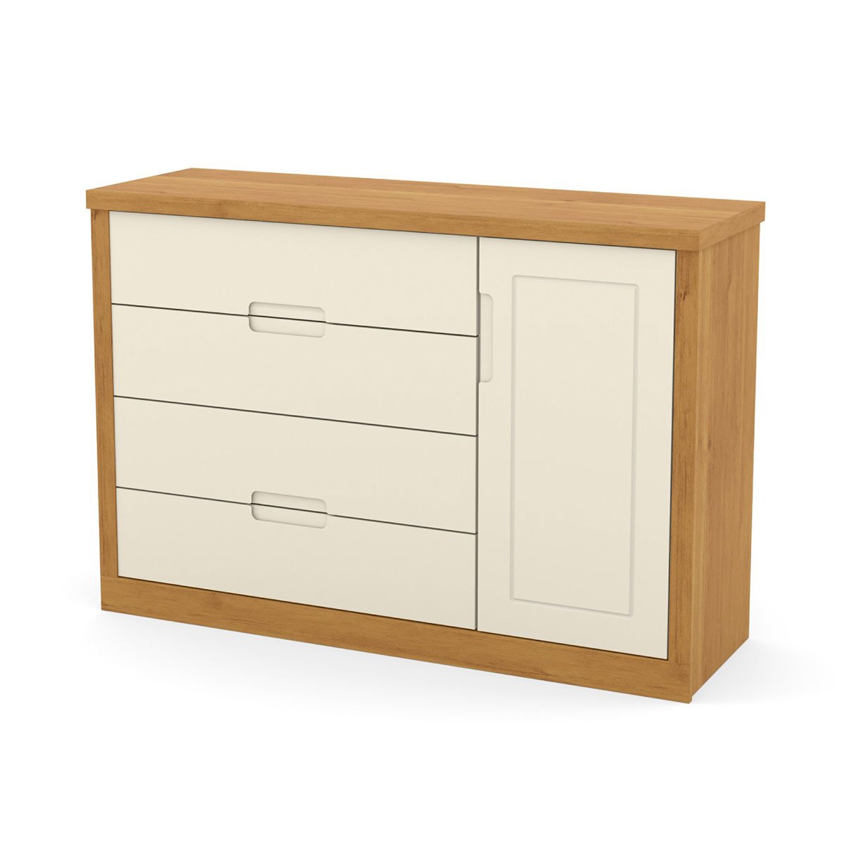 CÓMODA KIDSCOOL TUTTO CON PUERTA BEIGE/CARAMELO