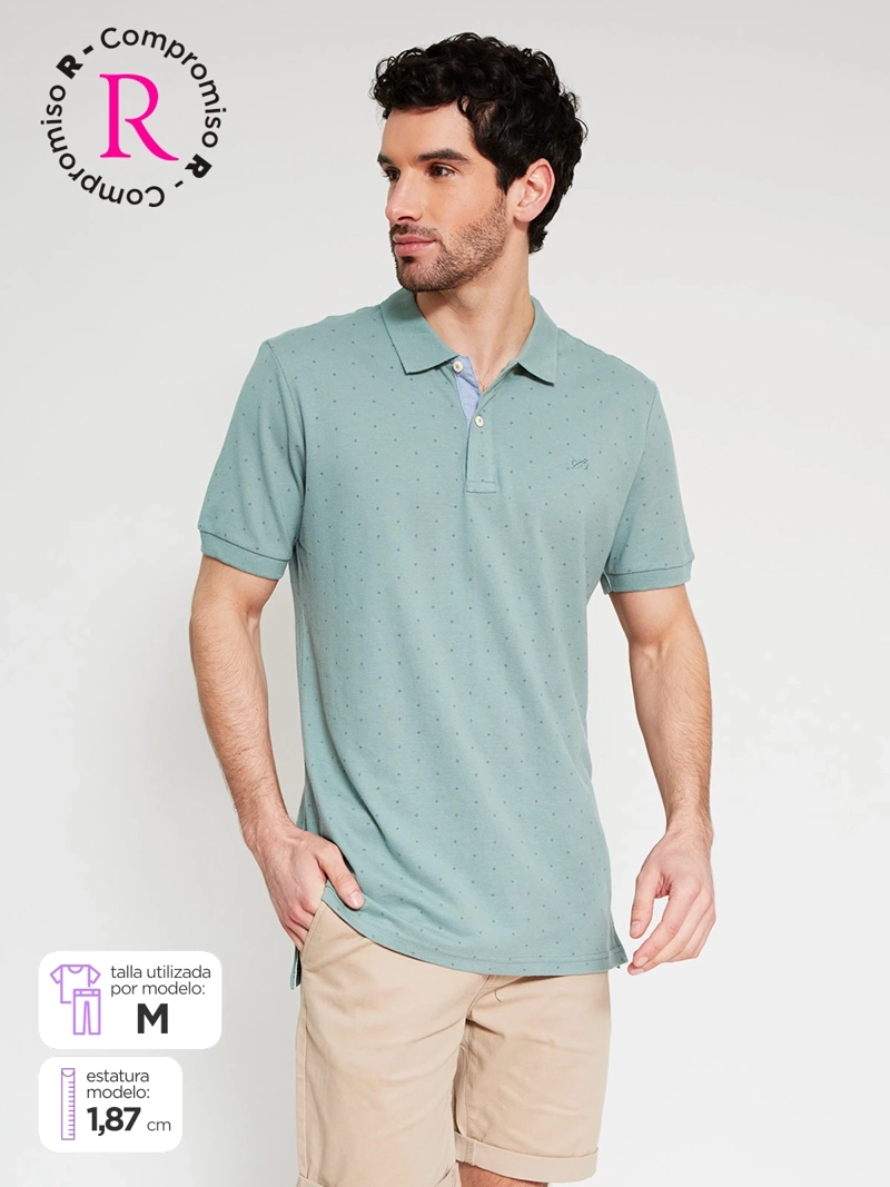 POLERA HOMBRE REGATTA ALGODÓN MANGA CORTA PIQUÉ BÁSICA - 1