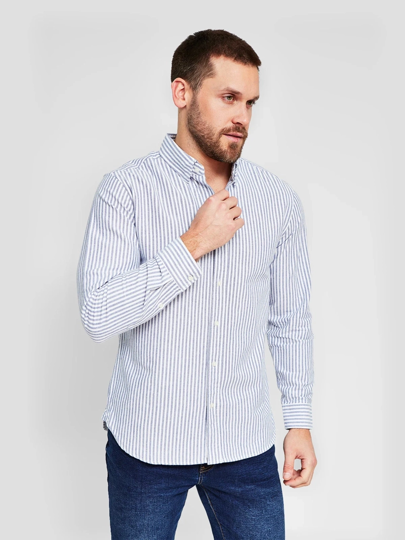 CAMISA HOMBRE MARQUIS ALGODÓN MANGA LARGA LÍNEAS - 1