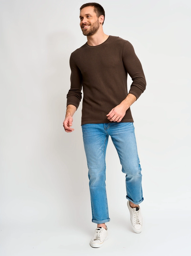 SWEATER HOMBRE BARBADOS ALGODÓN CREW NECK LISO - 4