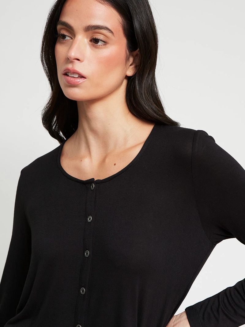 POLERA MUJER BARBADOS MANGA LARGA ABOTONADA - 4