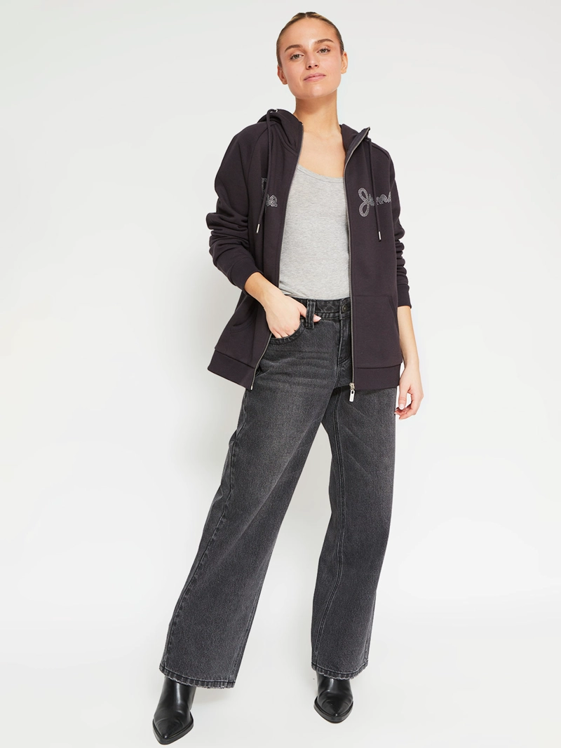 POLERÓN MUJER PEPE JEANS ALGODÓN STRASS FULL ZIPPER - 5