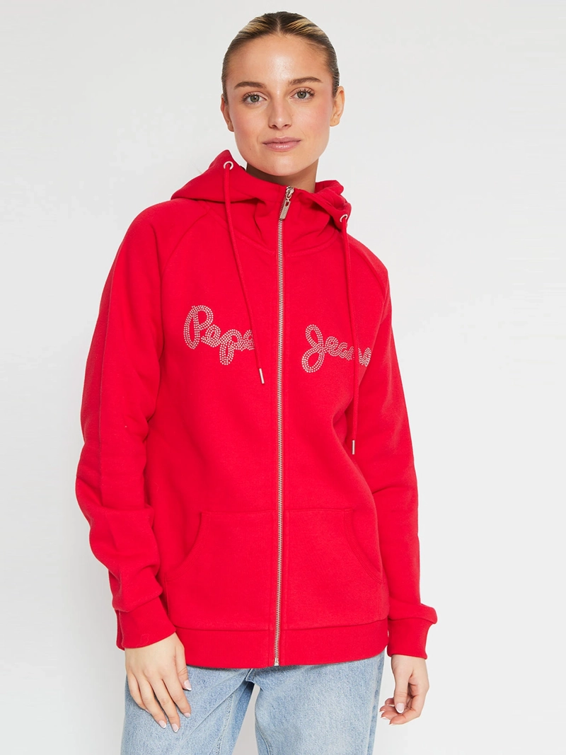 POLERÓN MUJER PEPE JEANS ALGODÓN STRASS FULL ZIPPER - 2